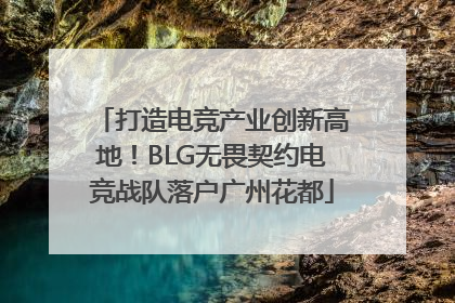 打造电竞产业创新高地！BLG无畏契约电竞战队落户广州花都