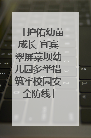 护佑幼苗成长 宜宾翠屏菜坝幼儿园多举措筑牢校园安全防线