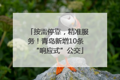 按需停靠，精准服务！青岛新增10条“响应式”公交