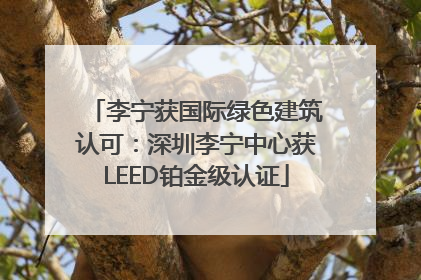 李宁获国际绿色建筑认可：深圳李宁中心获LEED铂金级认证