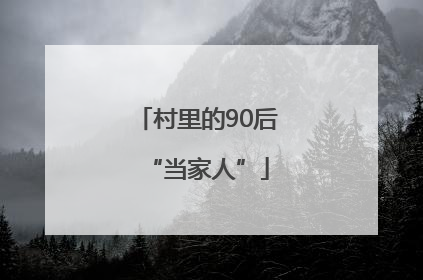 村里的90后“当家人”