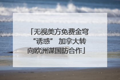 无视美方免费金穹“诱惑” 加拿大转向欧洲谋国防合作