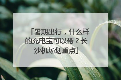 暑期出行，什么样的充电宝可以带？长沙机场划重点
