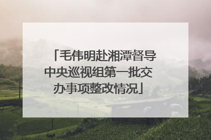 毛伟明赴湘潭督导中央巡视组第一批交办事项整改情况