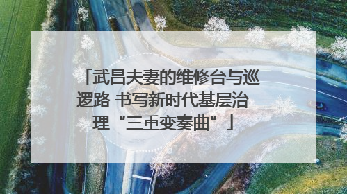 武昌夫妻的维修台与巡逻路 书写新时代基层治理“三重变奏曲”