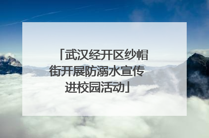 武汉经开区纱帽街开展防溺水宣传进校园活动