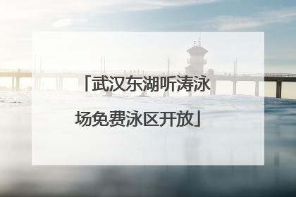 武汉东湖听涛泳场免费泳区开放