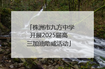 株洲市九方中学开展2025届高三加油助威活动