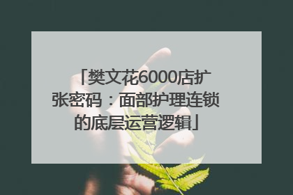 樊文花6000店扩张密码：面部护理连锁的底层运营逻辑
