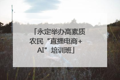 永定举办高素质农民“直播电商+AI”培训班