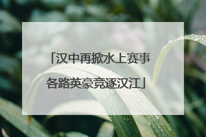 汉中再掀水上赛事 各路英豪竞逐汉江