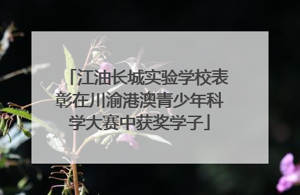 江油长城实验学校表彰在川渝港澳青少年科学大赛中获奖学子