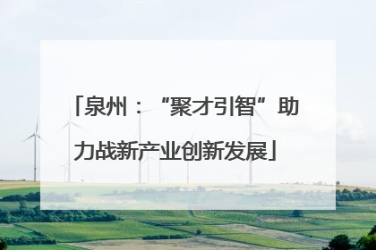 泉州：“聚才引智”助力战新产业创新发展