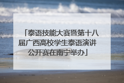 泰语技能大赛暨第十八届广西高校学生泰语演讲公开赛在南宁举办