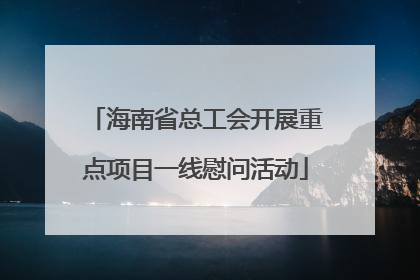 海南省总工会开展重点项目一线慰问活动