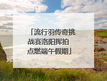 流行羽传奇挑战赛洛阳挥拍 点燃端午假期