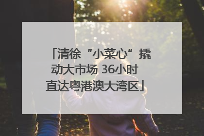 清徐“小菜心”撬动大市场 36小时直达粤港澳大湾区