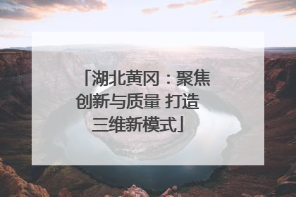 湖北黄冈：聚焦创新与质量 打造三维新模式