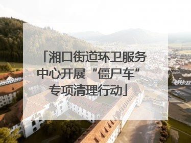 湘口街道环卫服务中心开展“僵尸车”专项清理行动