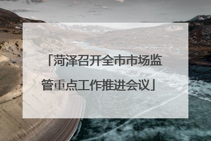 菏泽召开全市市场监管重点工作推进会议