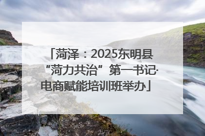 菏泽：2025东明县“菏力共治”第一书记·电商赋能培训班举办