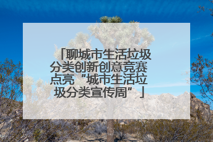 聊城市生活垃圾分类创新创意竞赛点亮“城市生活垃圾分类宣传周”