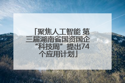 聚焦人工智能 第三届湖南省国资国企“科技周”提出74个应用计划