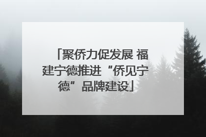 聚侨力促发展 福建宁德推进“侨见宁德”品牌建设