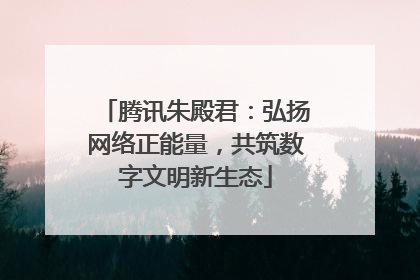 腾讯朱殿君：弘扬网络正能量，共筑数字文明新生态