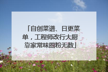 自创菜谱、日更菜单，工程师改行大厨靠家常味圈粉无数
