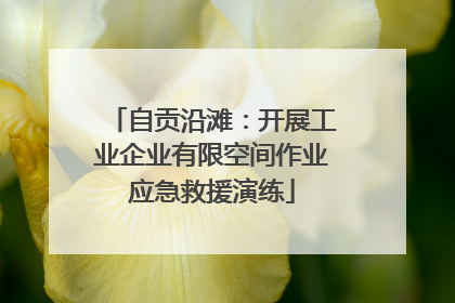 自贡沿滩：开展工业企业有限空间作业应急救援演练