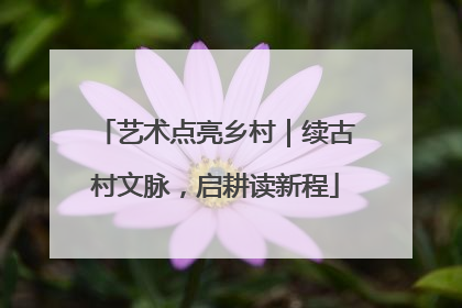 艺术点亮乡村｜续古村文脉，启耕读新程