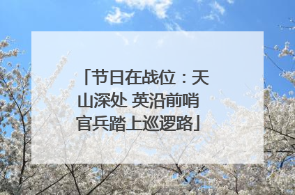 节日在战位：天山深处 英沿前哨官兵踏上巡逻路