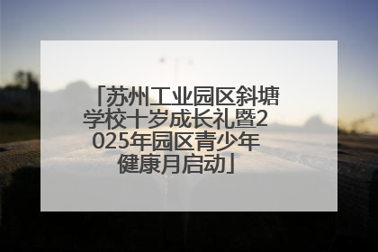 苏州工业园区斜塘学校十岁成长礼暨2025年园区青少年健康月启动