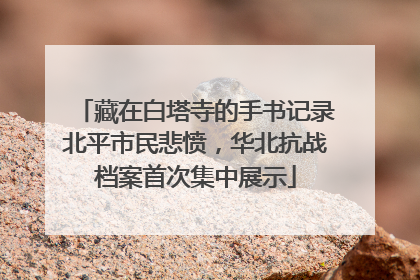 藏在白塔寺的手书记录北平市民悲愤，华北抗战档案首次集中展示
