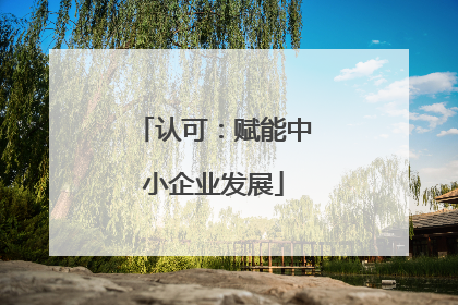 认可：赋能中小企业发展