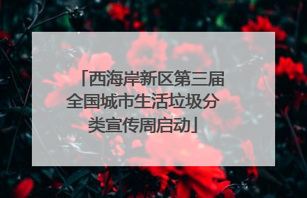 西海岸新区第三届全国城市生活垃圾分类宣传周启动