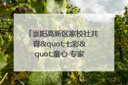 襄阳高新区家校社共育"七彩"童心 专家团支招智慧育儿