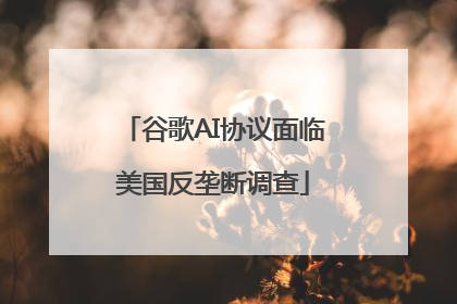 谷歌AI协议面临美国反垄断调查