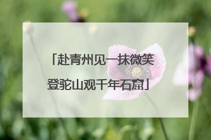 赴青州见一抹微笑 登驼山观千年石窟
