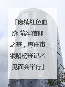 赓续红色血脉 筑牢信仰之基，枣庄市银龄榜样记者见面会举行
