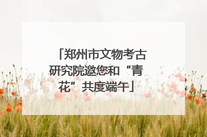 郑州市文物考古研究院邀您和“青花”共度端午