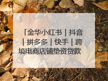 金华小红书｜抖音｜拼多多｜快手｜跨境电商店铺垫资贷款企业-漫商易