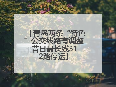 青岛两条“特色”公交线路有调整 昔日最长线312路停运