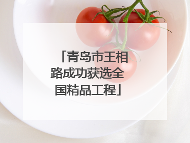 青岛市王相路成功获选全国精品工程