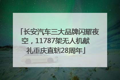 长安汽车三大品牌闪耀夜空，11787架无人机献礼重庆直辖28周年