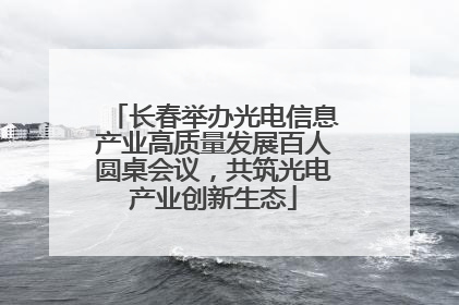 长春举办光电信息产业高质量发展百人圆桌会议，共筑光电产业创新生态