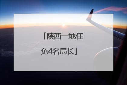 陕西一地任免4名局长