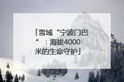 雪域“宁波门巴”：海拔4000米的生命守护
