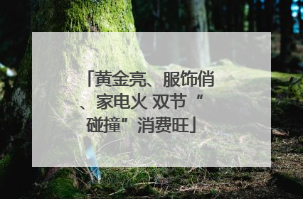 黄金亮、服饰俏、家电火 双节“碰撞”消费旺